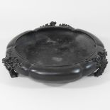 A 20th century Japanese bronze shallow censer,