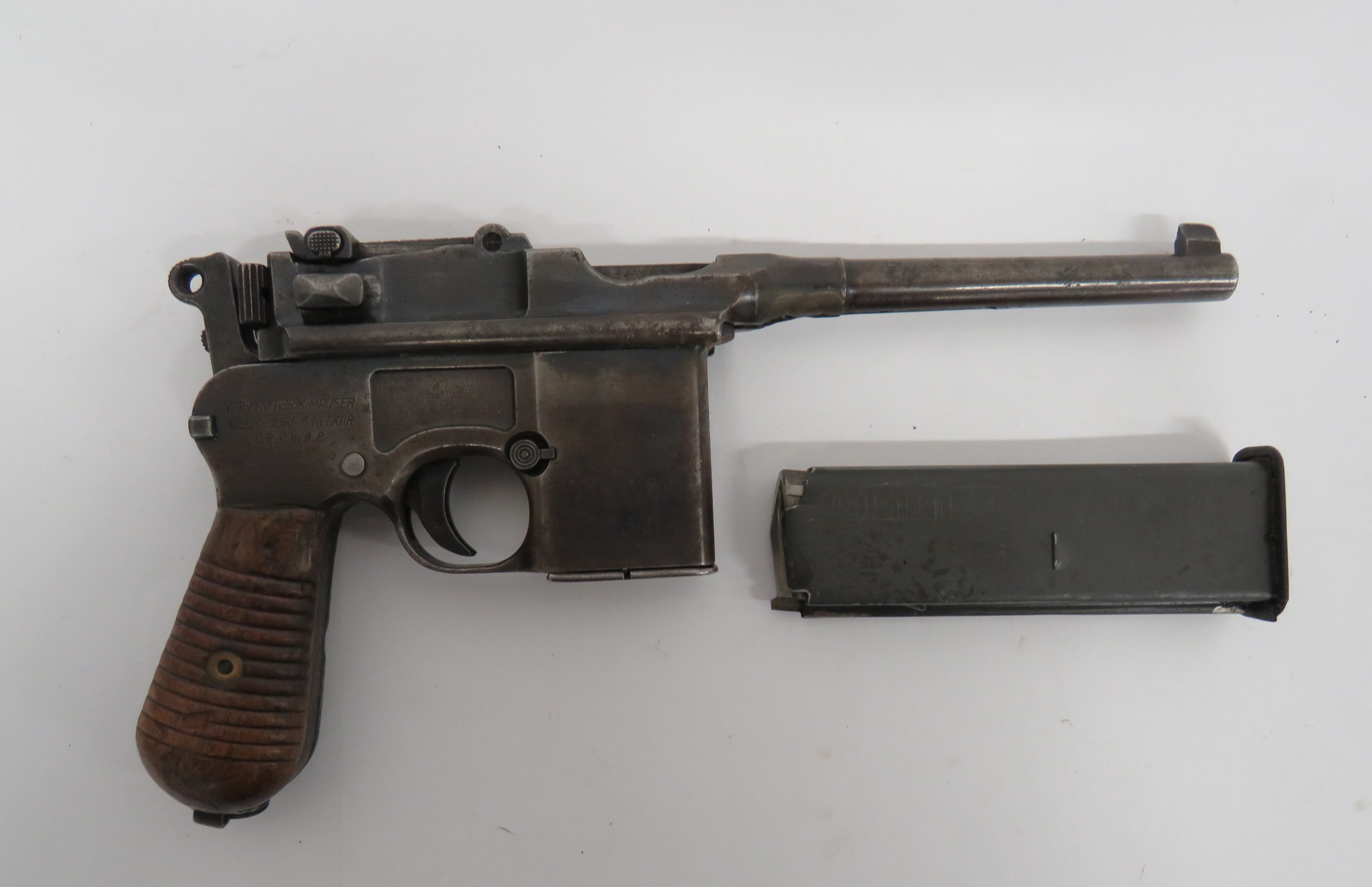 Deactivated Mauser C96 Schnellfeuer Auto Pistol