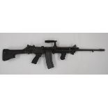 Deactivated SAW MKII Assault Rifle 5.56 mm, 21 inch, parkarised barrel with front flash hider.