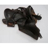 WW1 Dated Canadian Issue 1912 Pattern Trooper‚' Saddle dark brown leather saddle and side flaps.