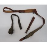 Imperial German Officer‚' Sword Knot gilt wire tassel with wire decorated leather strap. Some