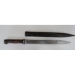 Scarce Imperial German Seitengewehr M1914 Sawback Bayonet 12 1/2 inch, single edged blade. Wide