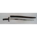 British P1856/58 Yataghan Bayonet 22 3/4 inch, single edged, Yataghan blade. Wide fuller. Forte