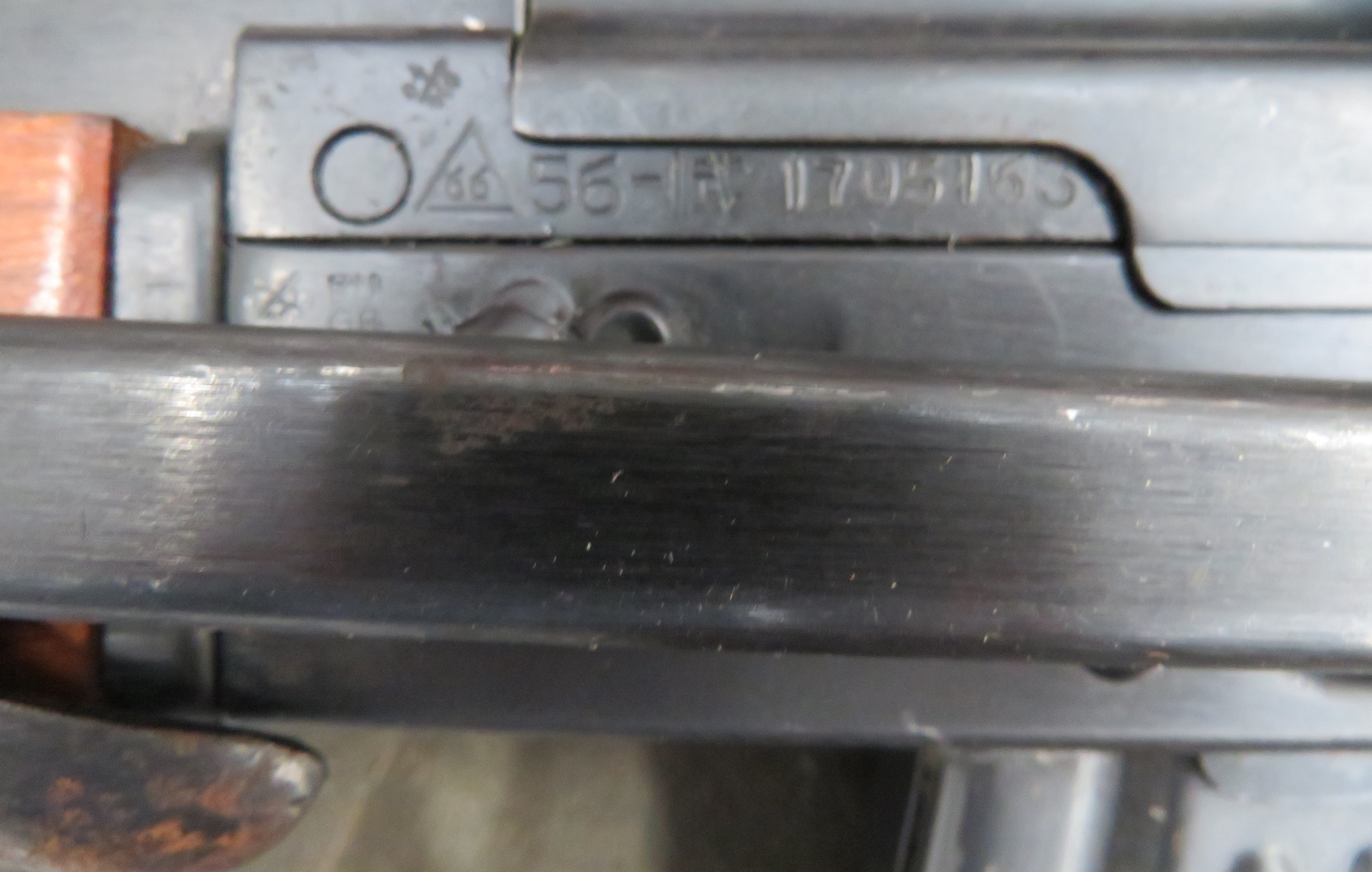 Deactivated Kalashnikov AK47 Assault Carbine 7.62 mm, 15 1/2 inch, blackened barrel with front - Image 2 of 2