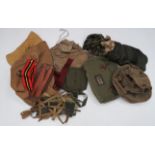 Quantity of Various Webbing and Camo Helmet Covers webbing includes white kit bag ... Various 1937