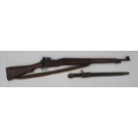 Deactivated American Made Contract P14 Rifle .303, 26 inch, blued barrel. Front sight with