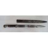 Imperial German Seitengewehr M1914 Bayonet 12 1/2 inch, single edged blade. Wide fuller. Forte