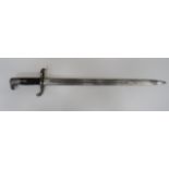 Prussian Hirschfanger M1865 Jager Rifle Bayonet 19 1/2 inch, single edged blade. Wide fuller.