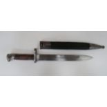 Imperial German Seitengewehr M1871/84 Bayonet 10 inch, single edged blade. Wide fuller. The forte