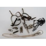 Selection of Various Whistles including ARP, tubular whistle, complete with white lanyard ... 6 x
