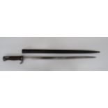 Imperial German Seitengewehr M1898 Bayonet 20 1/2 inch long, narrow, single edged, pipe back,