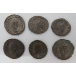 Six Various Roman Coins Including Silver Examples consisting Salonina Wife of Gallienus ... 5 x