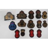 Good Selection of Royal Navy Cap Badges including bullion embroidery, KC RNR Officer ... Bullion