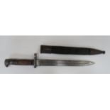 Imperial German Seitengewehr M1871/84 Bayonet 10 inch, single edged blade with fuller extending