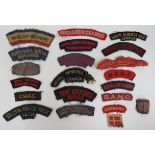 Selection of Canadian Shoulder Titles including embroidery VIII Cdn Recce 14 CH ... Embroidery