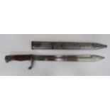 Imperial German Seitengewehr M1898/05 Butcher Bayonet 14 1/2 inch, single edged blade widening