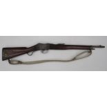 Deactivated Martini Enfield MKIII Artillery Carbine .303, 21 inch barrel with top ladder sight. Flat