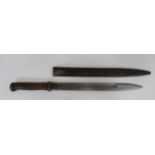 Imperial German Seitengewehr M1914 Bayonet 12 1/4 inch, single edged blade. Wide fuller. Back edge