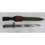 Imperial German M88/98 Ersatz Bayonet 12 inch, single edged blade with sharpened back edge point.