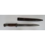 Imperial German Seitengewehr M1884/98 Sawback Bayonet 9 3/4 inch, single edged blade. Wide fuller.