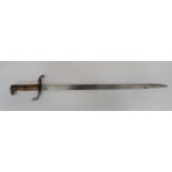 1871 Style Dress Bayonet With Etched Blade 19 1/2 inch, single edged blade. Traces of foliage etched