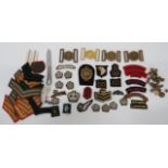 Selection of Brass Belt Buckles and Cloth Rank including brass, two piece, Grenadier Guards