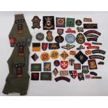 Selection of Cloth Badges Including Formation formation include embroidery LIV (Dorset Reg) ...