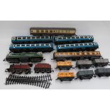 Selection of 0 Gauge Trains, Carriages and Track produced by Lima. Including LMS engine 4683 and