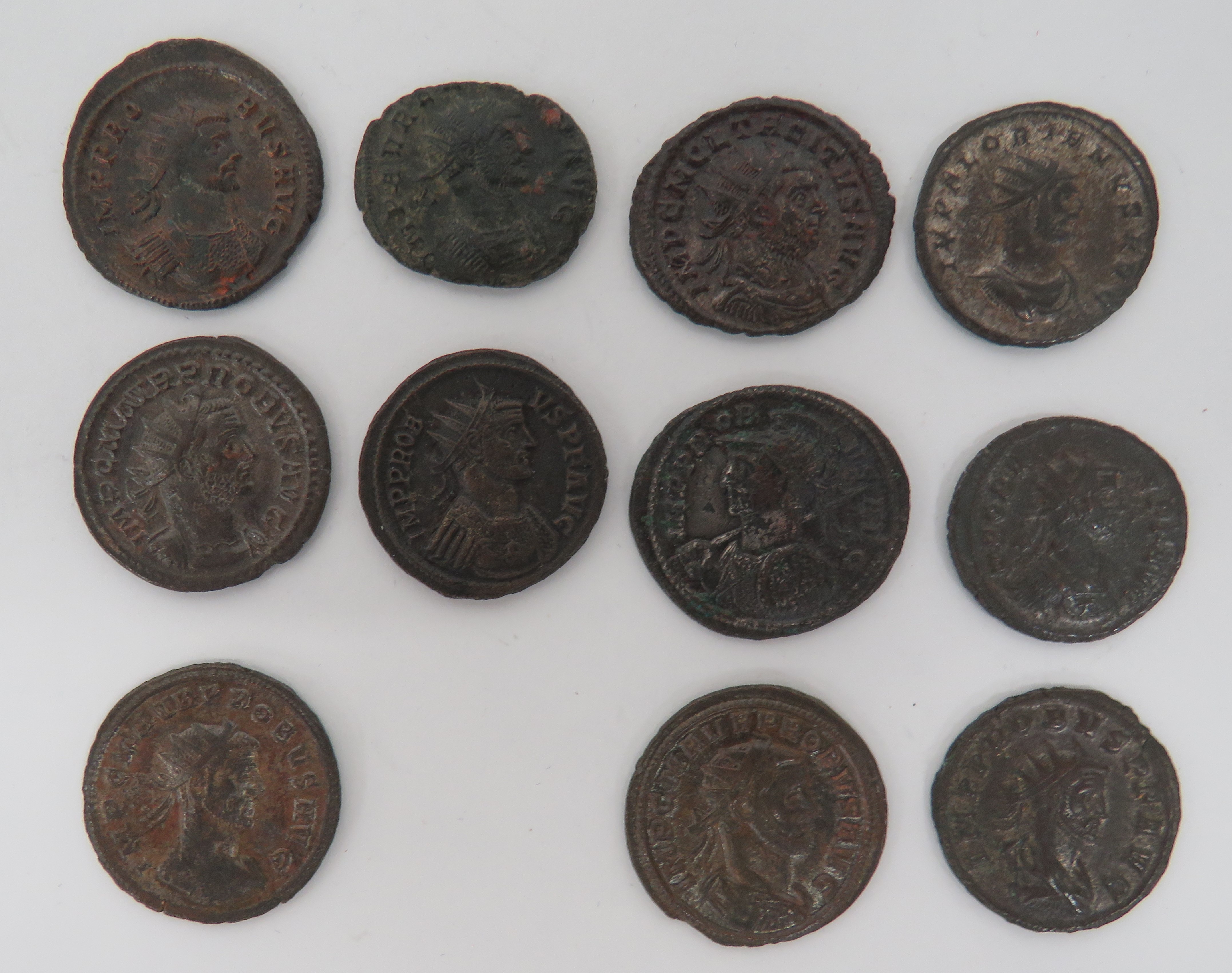 Selection of Roman Coins including 8 x Probus AD 276-282 , various mints ... Silver Florianus AD 276