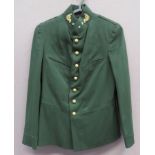 Continental Light Infantry Officer‚' Tunic dark green Melton, single breasted tunic. High collar