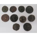 Small Selection of Roman Coins including 3 x Constans AD 337-350 ... 7 x Constantine II AD 337-