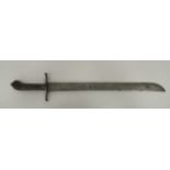 Imperial German M1829 Fachinenemesser Short Sword 18 1/2 inch, single edged, rounded point blade.