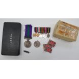 General Service Medal with Palestine Medal Bedford & Herts Reg