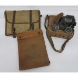 Two Various Map Cases and Military Respirator