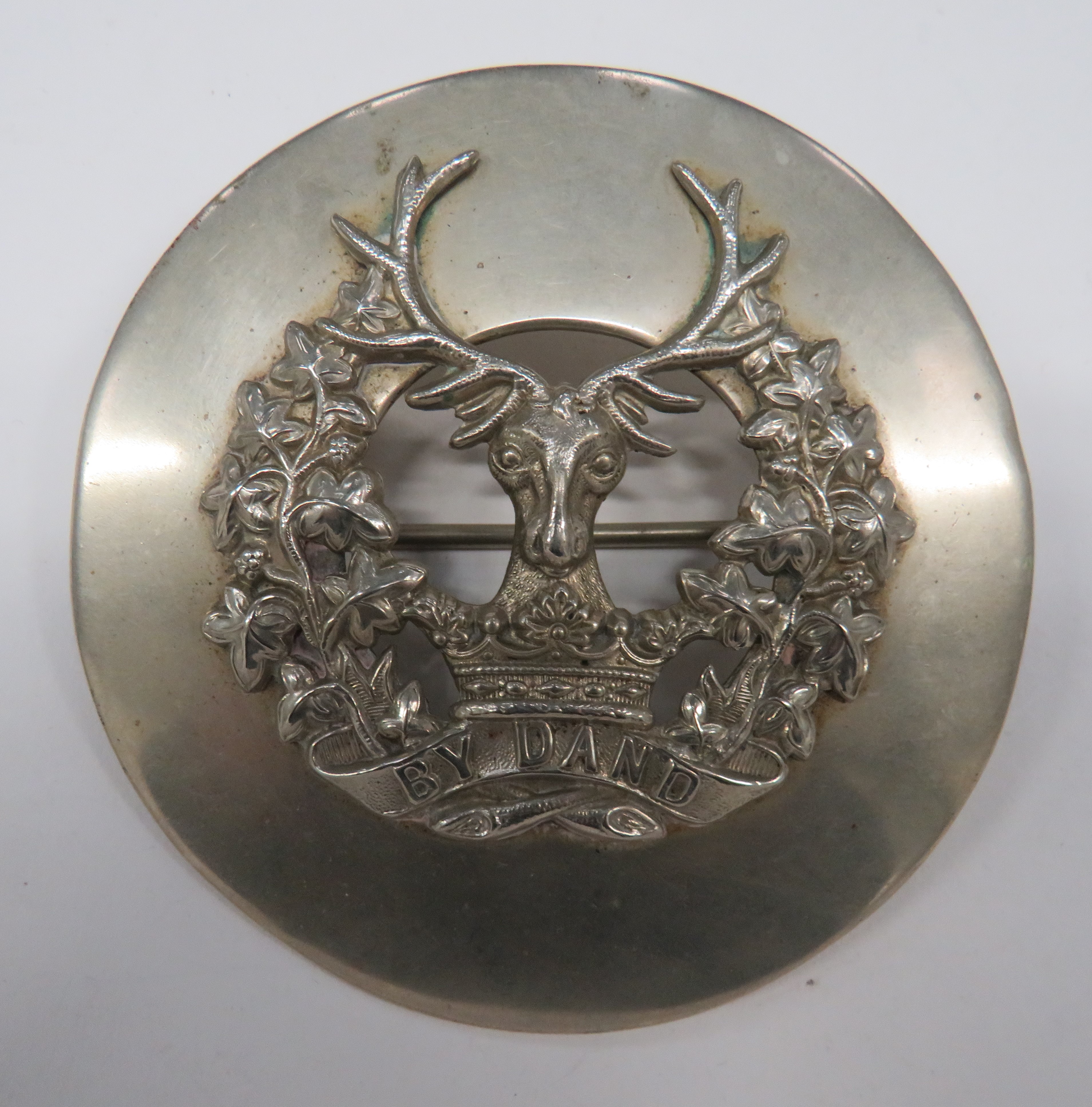 Gordon Highlanders Plaid Brooch