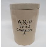 WW2 ARP Stoneware Food Container Jar by Doulton