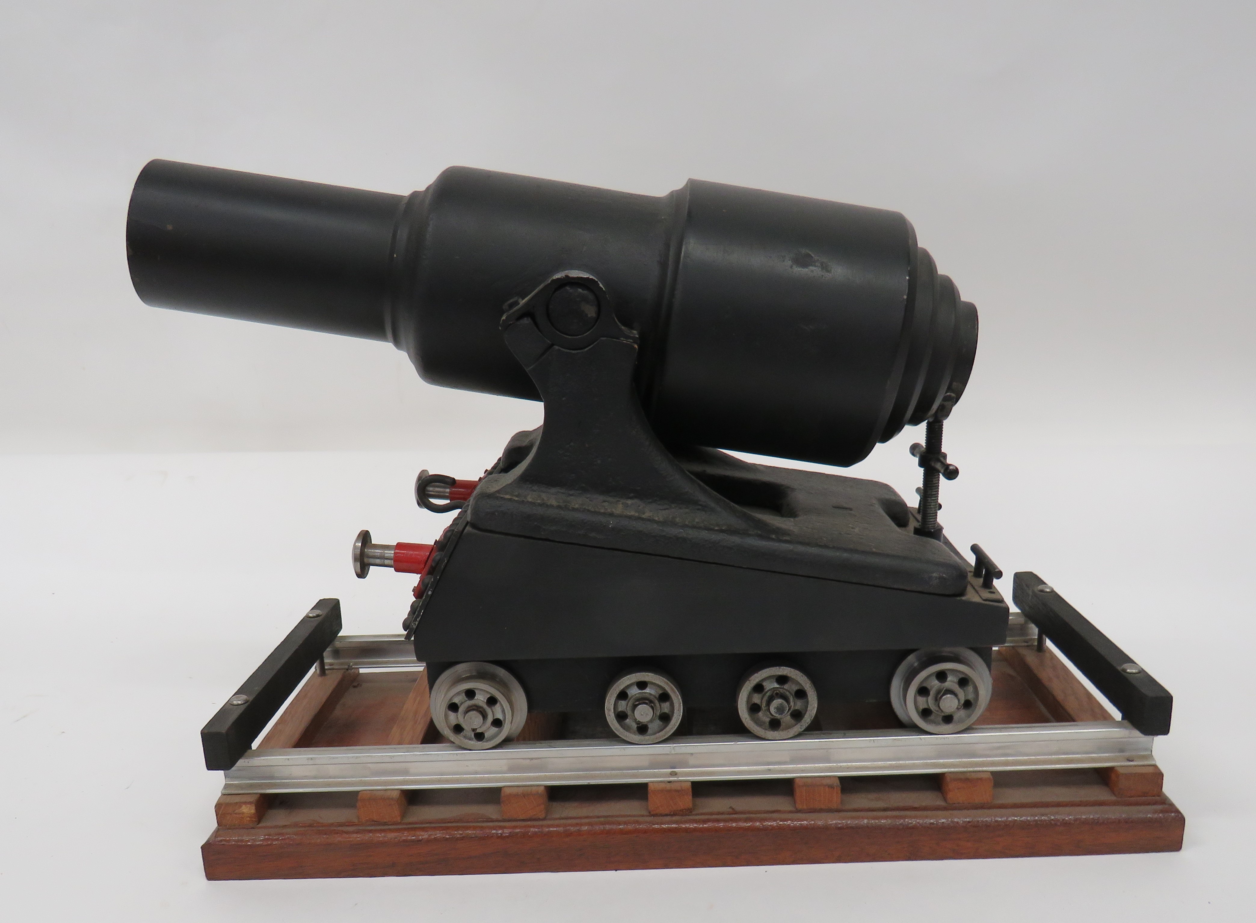Early 20th Century Scale Model of An Armstrong Track Mounted Cannon