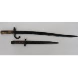 French Chassepot Bayonet and Metford 1888 Bayonet