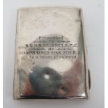 Silver Hallmarked Army Pay Corps Presentation Cigarette Case