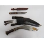 Indian Kukri and Navy Pattern Deck Knife