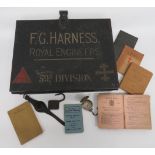 WW1 59th Division Officer’s Painted Chest and Contents