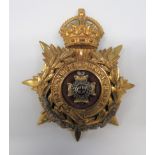 Post 1901 Royal Sussex Regiment Officer’s Helmet Plate