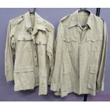 Two WW2 Aertex Bush Shirts