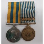 Royal Navy Korean War Medal Pair