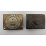 Two WW1 Period Imperial German Belt Buckles