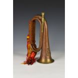 A copper and brass Royal Artillery bugle