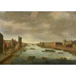 Circle of Cornelis Bol IV (Flemish, circa 1589-after 1666), The Seine, Paris, looking towards the