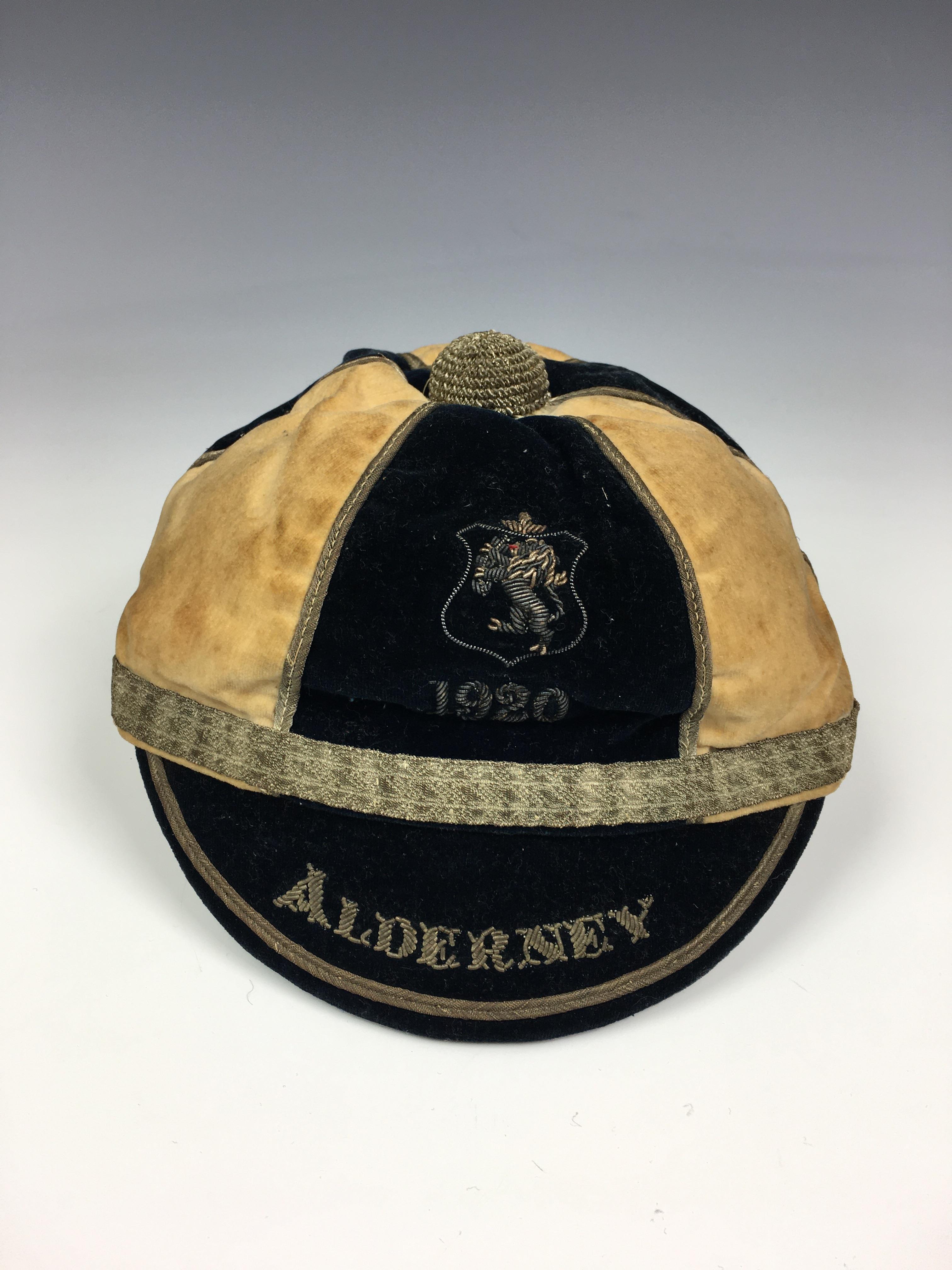 Two extremely rare 1920 ' ALDERNEY ' Muratti caps - Channel Islands football interest - Centenary - Image 7 of 9