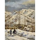 Arthur Sarkissian (Armenia, b.1960), Winter landscape in Tehran, Iran oil on canvas, signed and