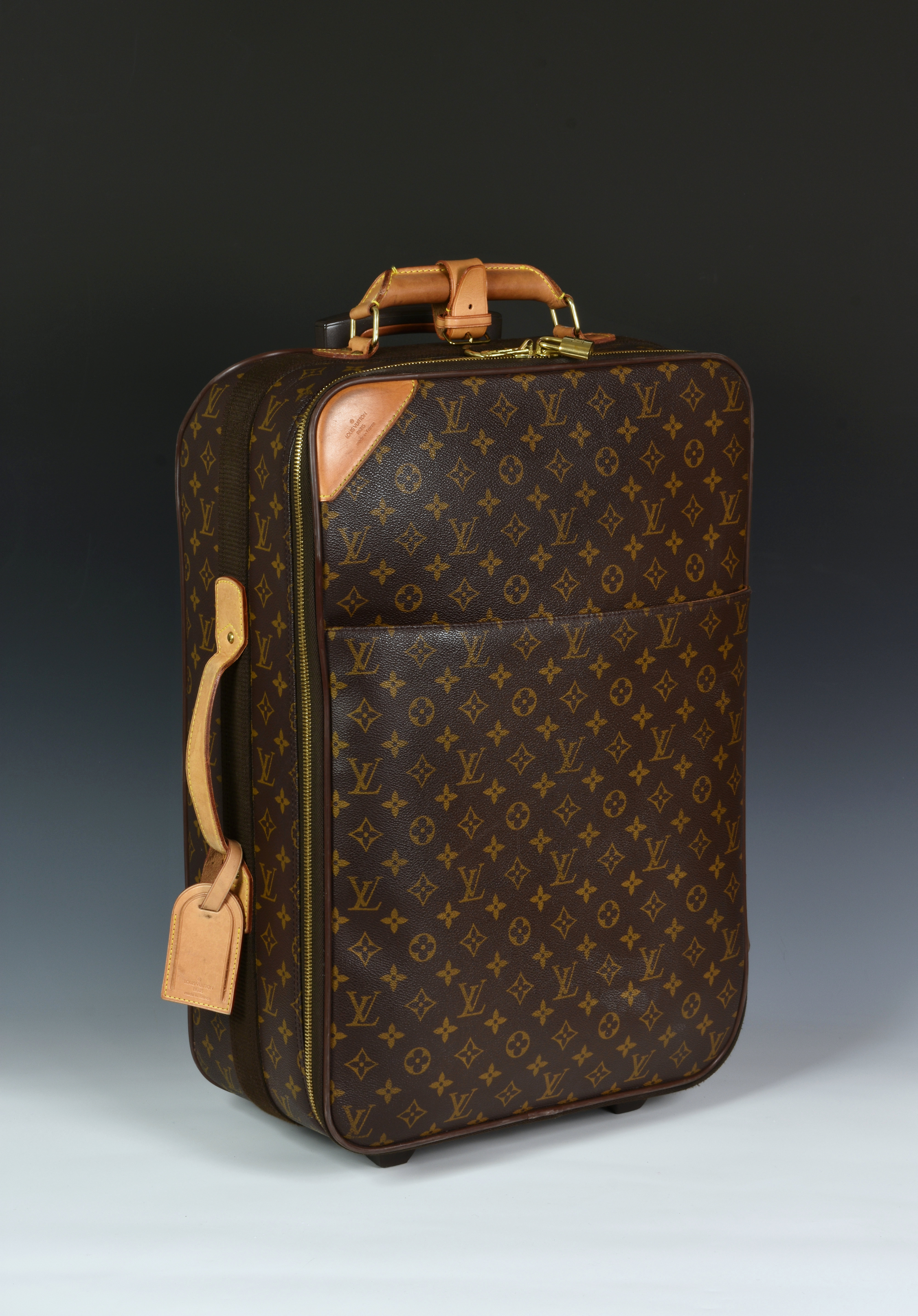 A Louis Vuitton Pegase monogram cabin / trolley bag case, LV catalogue no. M23250, with suit carr